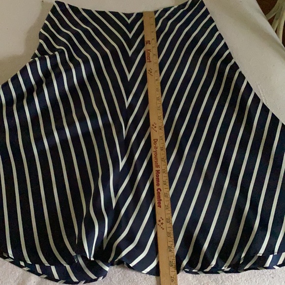 Ralph Lauren navy and white striped midi skirt - Picture 3 of 4